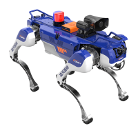 治安巡邏四足機(jī)器狗（自組網(wǎng)+集成一體式遙控器+對(duì)講照明+警示燈）